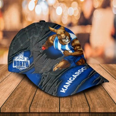 AFL North Melbourne Kangaroos Custom Name Mascot Classic Cap
