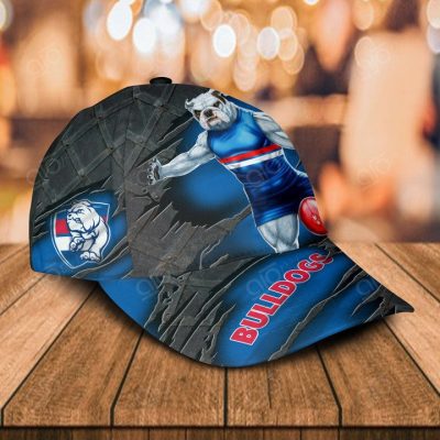 AFL Western Bulldogs Custom Name Mascot Classic Cap