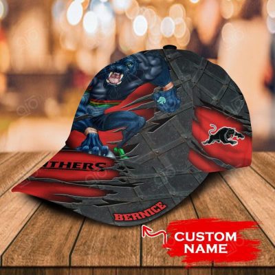 NRL Penrith Panthers Custom Name Mascot Red Version Classic Cap