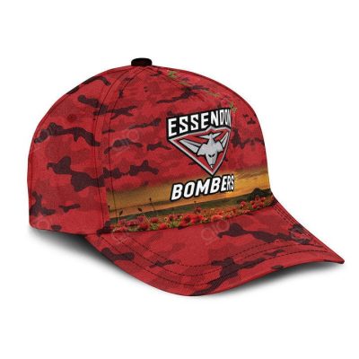 AFL Essendon Bombers Poopy Flower Red Classic Cap
