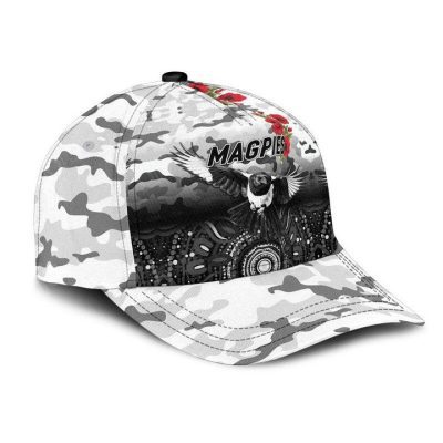 AFL Collingwood Magpies Grey White Indigenous Classic Cap