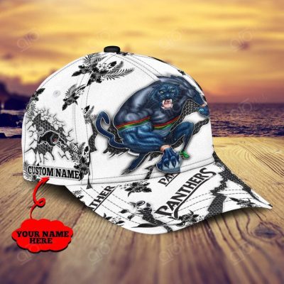 NRL Penrith Panthers Custom Name Mascot Flower Classic Cap
