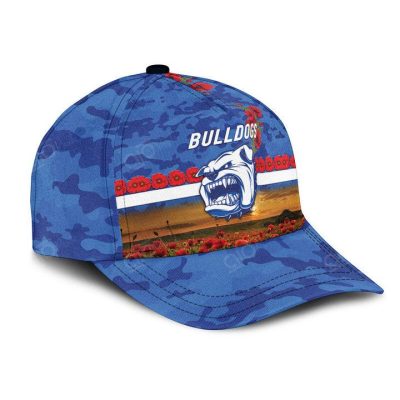 AFL Western Bulldogs Poppy Flowers Blue Classic Cap