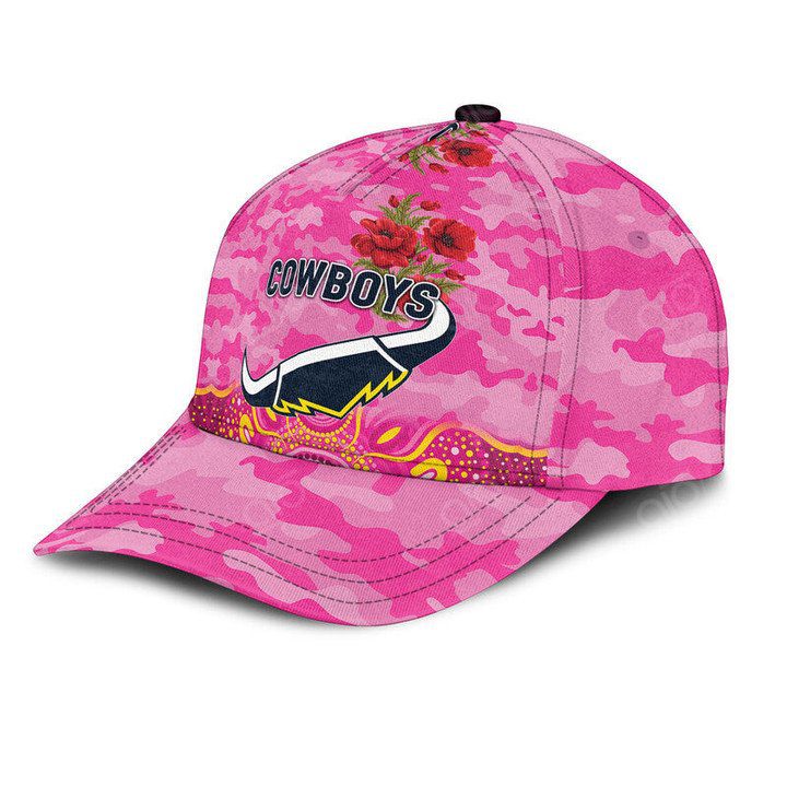NRL North Queensland Cowboys Poppy Flower Pink Classic Cap NRL North Queensland Cowboys Poppy Flower Pink Classic Cap