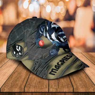 AFL Collingwood Magpies Custom Name Mascot Classic Cap
