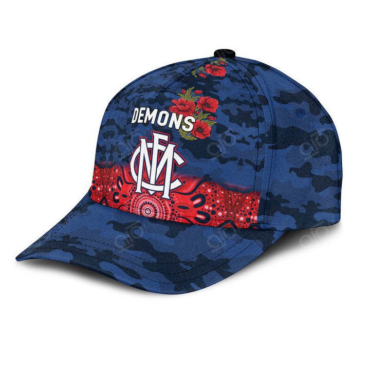 AFL Melbourne Demons Indeigenous Blue Red Classic Cap AFL Melbourne Demons Indeigenous Blue Red Classic Cap