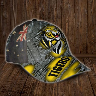 AFL Richmond Tigers Custom Name Yellow Classic Cap