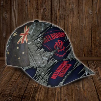 AFL Melbourne Demons Custom Name Navy Blue Classic Cap