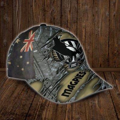 AFL Collingwood Magpies Custom Name Australian Flag Classic Cap