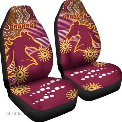 NRL Brisbane Broncos Indigenous Car Seat Covers V2