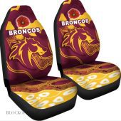 NRL Brisbane Broncos Floopy Flower Car Seat Covers