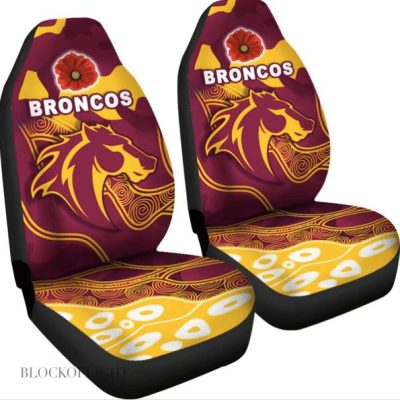NRL Brisbane Broncos Floopy Flower Car Seat Covers