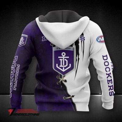 AFL Fremantle Dockers White Blue Pullover Hoodie