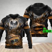 NRL Wests Tigers Custom Name Jack Skellington Pullover Hoodie