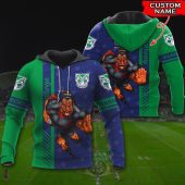 NRL New Zealand Warriors Custom Name Mascot Pullover Hoodie