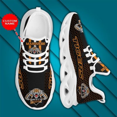 NRL Wests Tigers Custom Name Max Soul Shoes V3