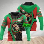NRL South Sydney Rabbitohs Custom Name Mascot Pullover Hoodie