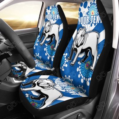 NRL Canterbury-Bankstown Bulldogs Custom Text Indigenous Car Seat Covers