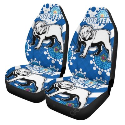 NRL Canterbury-Bankstown Bulldogs Custom Text Indigenous Car Seat Covers