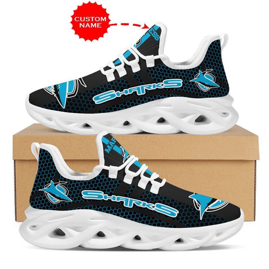 NRL Cronulla-Sutherland Sharks Custom Name Max Soul Shoes V7 NRL Cronulla-Sutherland Sharks Custom Name Max Soul Shoes V7