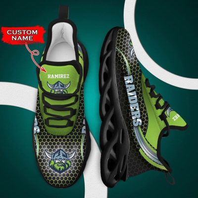 NRL Canberra Raiders Custom Name Green Max Soul Shoes V3
