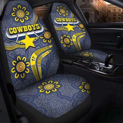 NRL North Queensland Cowboys Aboriginal Boomerang Car Seat Covers
