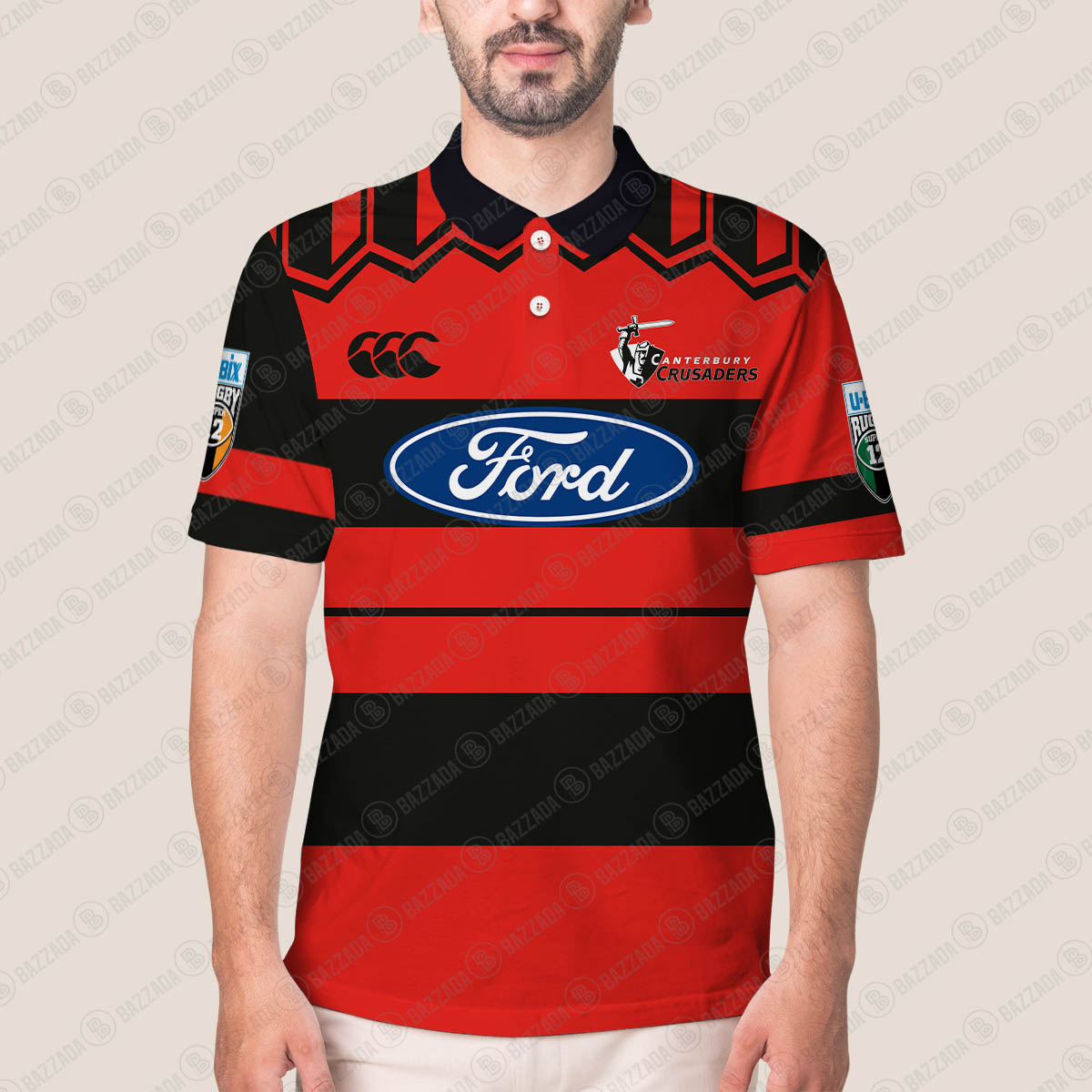 Personalise Throwback Canterbury Crusaders Super Rugby Vintage 1998 Polo Jersey Personalise Throwback Canterbury Crusaders Super Rugby Vintage 1998 Polo Jersey