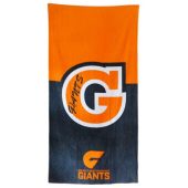 AFL Greater Western Sydney Giants Black Orange Beach Towel V2