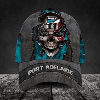 AFL Port Adelaide Custom Name Skull Classic Cap