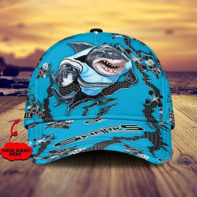 NRL Cronulla-Sutherland Sharks Floral Custom Name Classic Cap