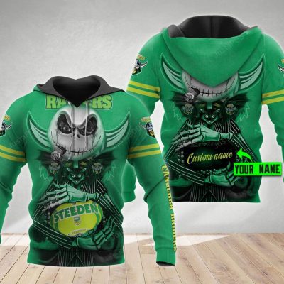 NRL Canberra Raiders Jack Skellington Custom Name Pullover Hoodie