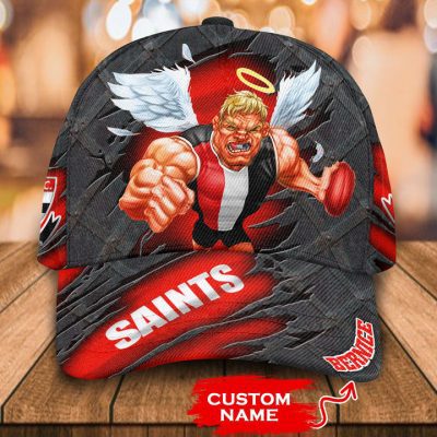 AFL St Kilda Saints Custom Name Mascot Classic Cap