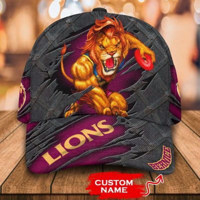 AFL Brisbane Lions Custom Name Mascot Classic Cap