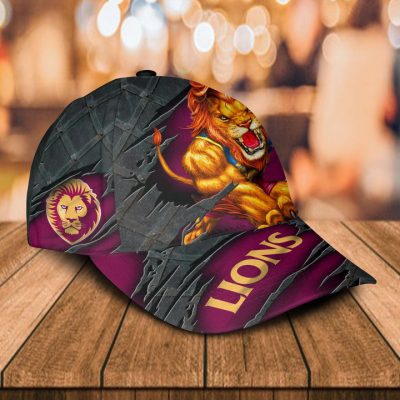 AFL Brisbane Lions Custom Name Mascot Classic Cap