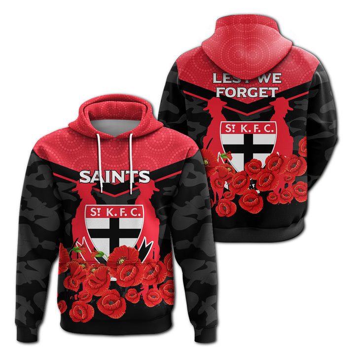 AFL St Kilda Saints ANZAC Day Indigenous Pullover Hoodie AFL St Kilda Saints ANZAC Day Indigenous Pullover Hoodie