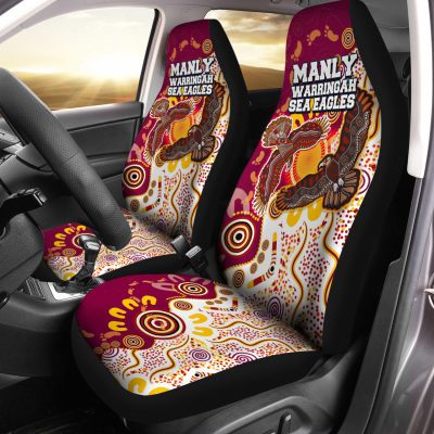 NRL Manly Warringah Sea Eagles Aboriginal Car Seat Covers