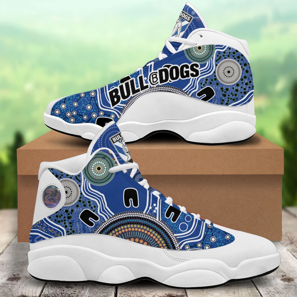 NRL Canterbury-Bankstown Bulldogs White Blue Indigenous Air Jordan 13 Shoes NRL Canterbury-Bankstown Bulldogs White Blue Indigenous Air Jordan 13 Shoes