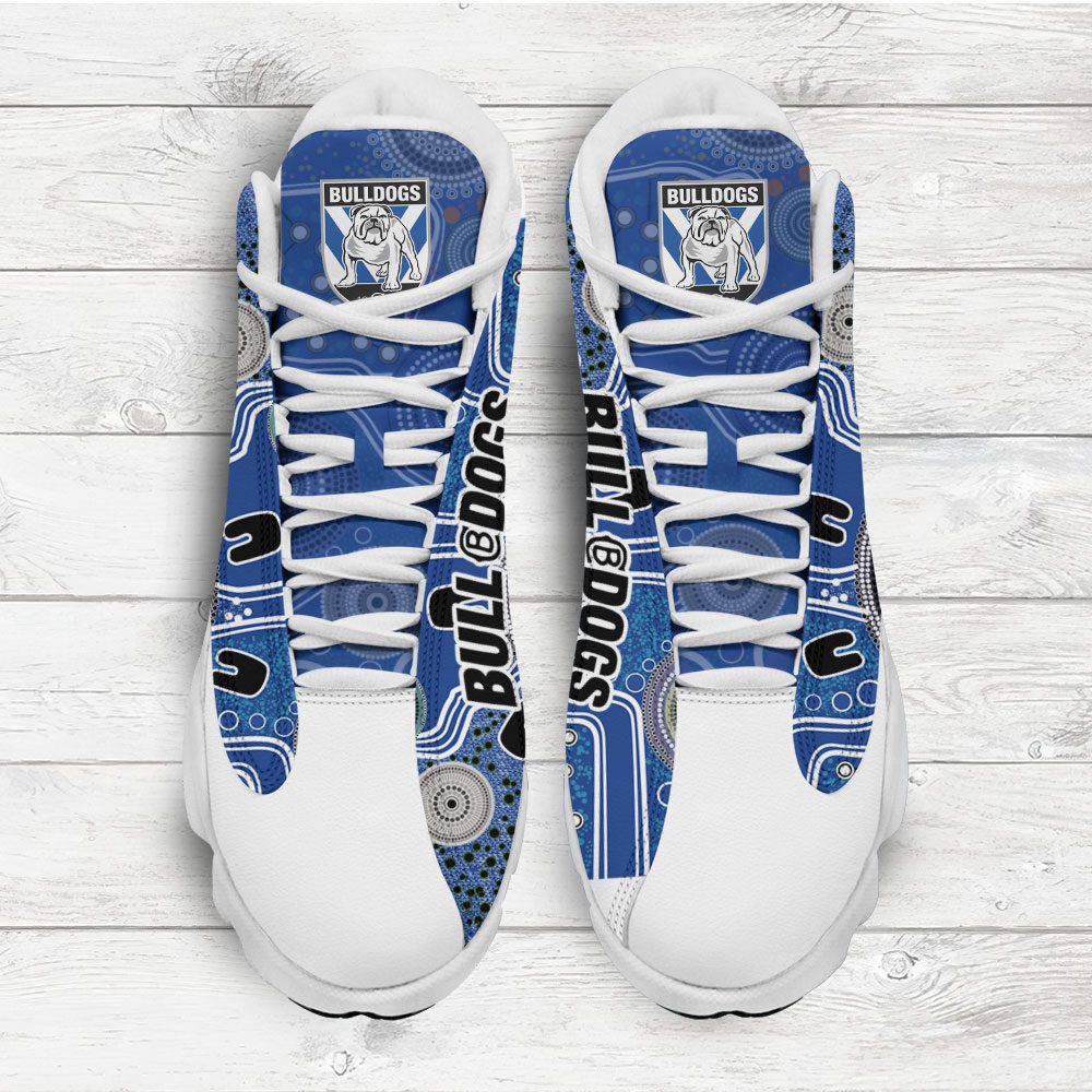 NRL Canterbury-Bankstown Bulldogs White Blue Indigenous Air Jordan 13 Shoes NRL Canterbury-Bankstown Bulldogs White Blue Indigenous Air Jordan 13 Shoes