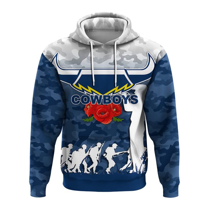 NRL North Queensland Cowboys ANZAC Day Camo Pullover Hoodie NRL North Queensland Cowboys ANZAC Day Camo Pullover Hoodie