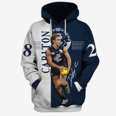AFL Carlton Blues David Cuningham #28 Pullover Hoodie