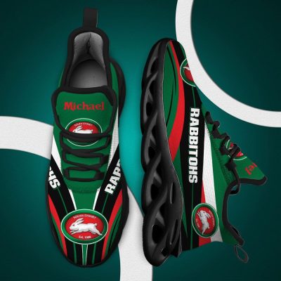 NRL South Sydney Rabbitohs Custom Name Max Soul Shoes V9