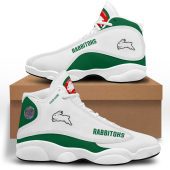 NRL South Sydney Rabbitohs White Green Air Jordan 13 Shoes