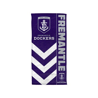AFL Fremantle Dockers Purple EST 1994 Beach Towel V2