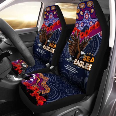NRL Manly Warringah Sea Eagles ANZAC Aboriginal Car Seat Covers