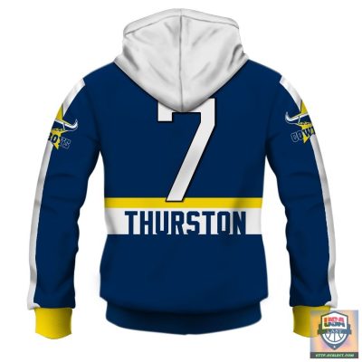 NRL North Queensland Cowboys Johnathan Thurston #7 Pullover Hoodie V3