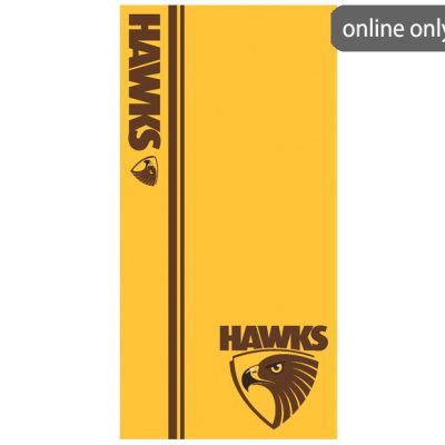 AFL Hawthorn Hawks Yellow Beach Towel V6