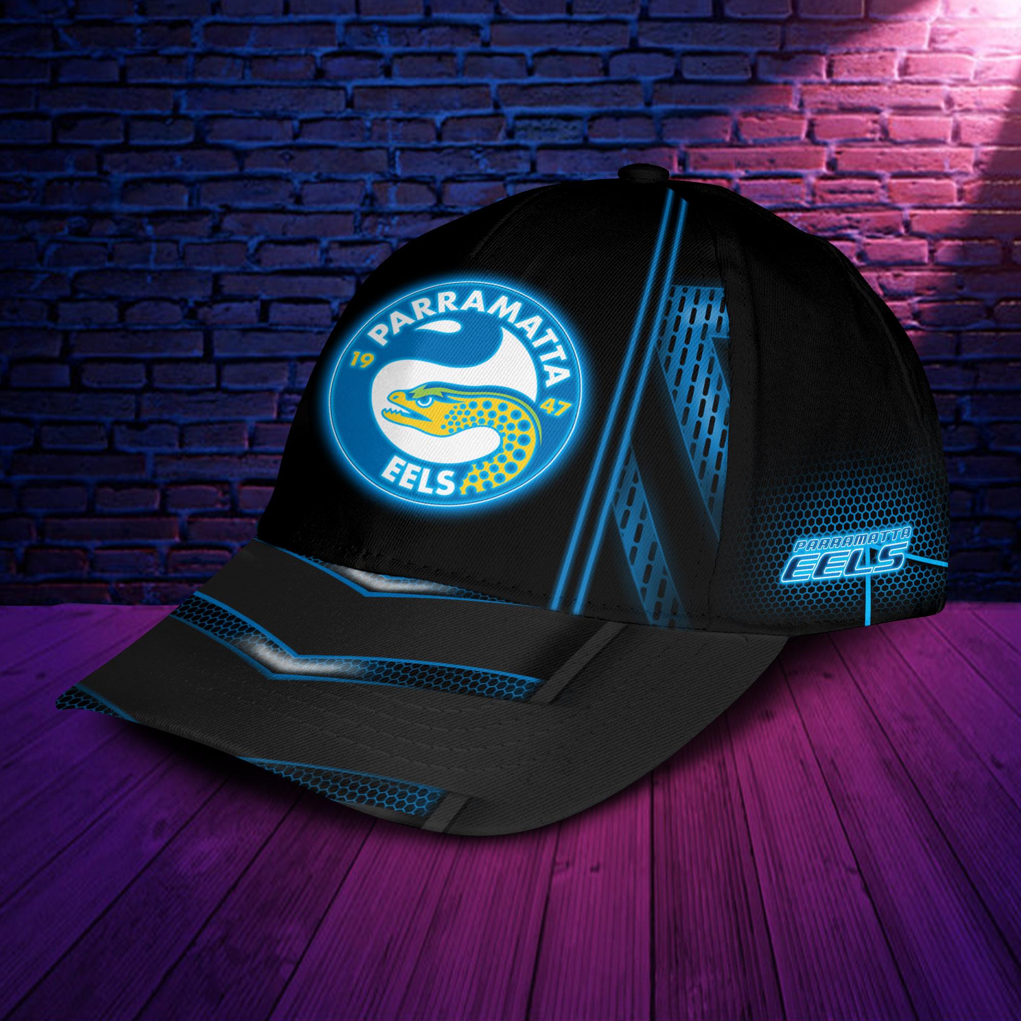NRL Parramatta Eels Black Blue New Design Classic Cap V2 NRL Parramatta Eels Black Blue New Design Classic Cap V2