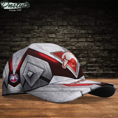 AFL Sydney Swans Custom Name Grey Red Classic Cap