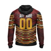 Afl Adelaide Crows Custom Name Number Indigenous Mascot Pullover Hoodie Back.jpg - demo10