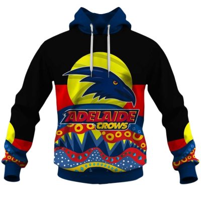 AFL Adelaide Crows Dinky Di Lover Aboriginal Flag x Indigenous Pullover Hoodie